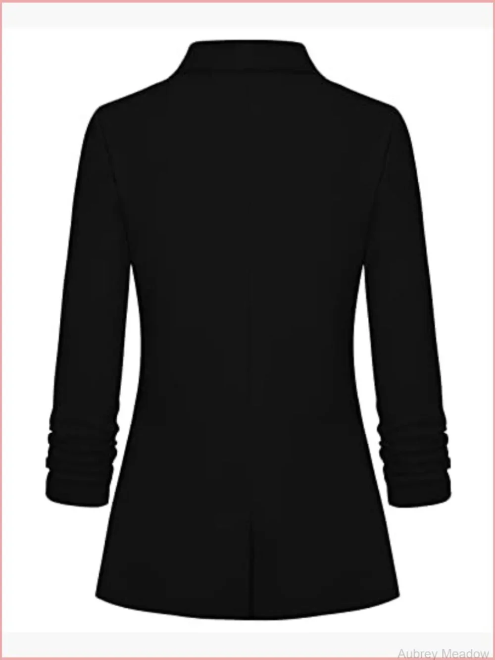 Women's Casual Open Front Blazer Shawl Lapel 3/4 Sleeve Office Lightweight